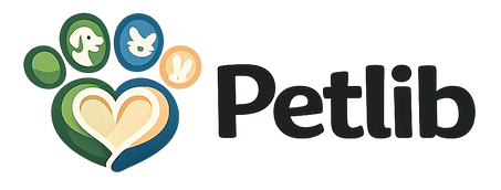 Logo de notre marque Petlib : le bien être de nos compagnon de vie